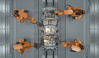 Assembly Line in Car Factory